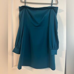 Jill Stuart off the shoulder mini dress (teal)